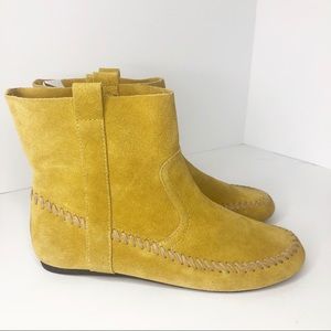 Anthropologie Latigo suede leather moccasins boots